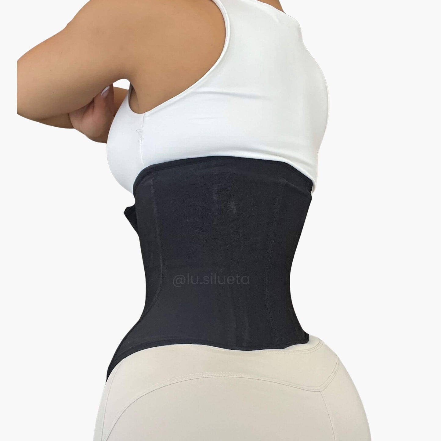 Cinturilla moldeadora 13 varillas cremallera dorada diseño premium Lu Silueta