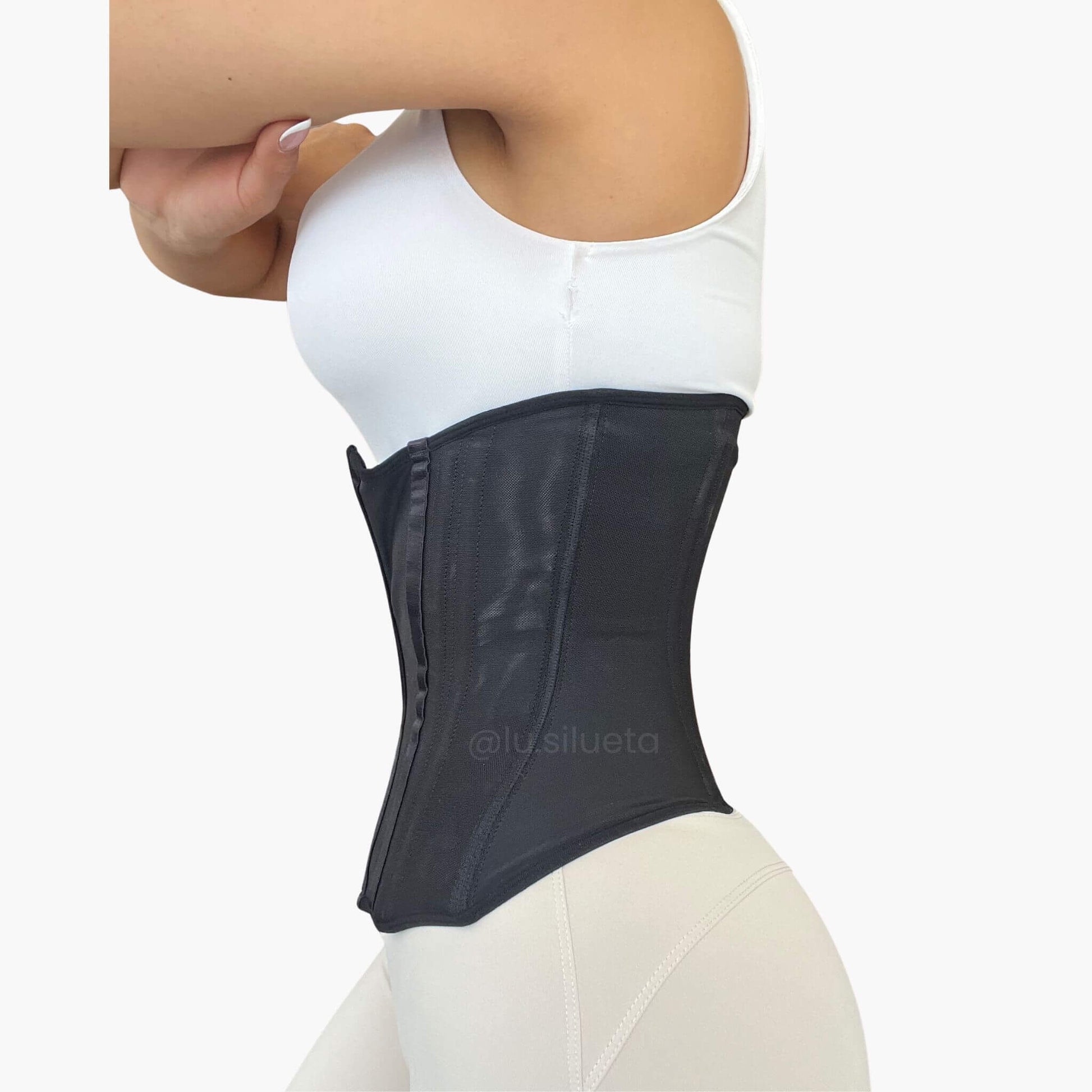 Cinturilla Silueta Extrema alta compresión efecto reloj de arena Powernet negro