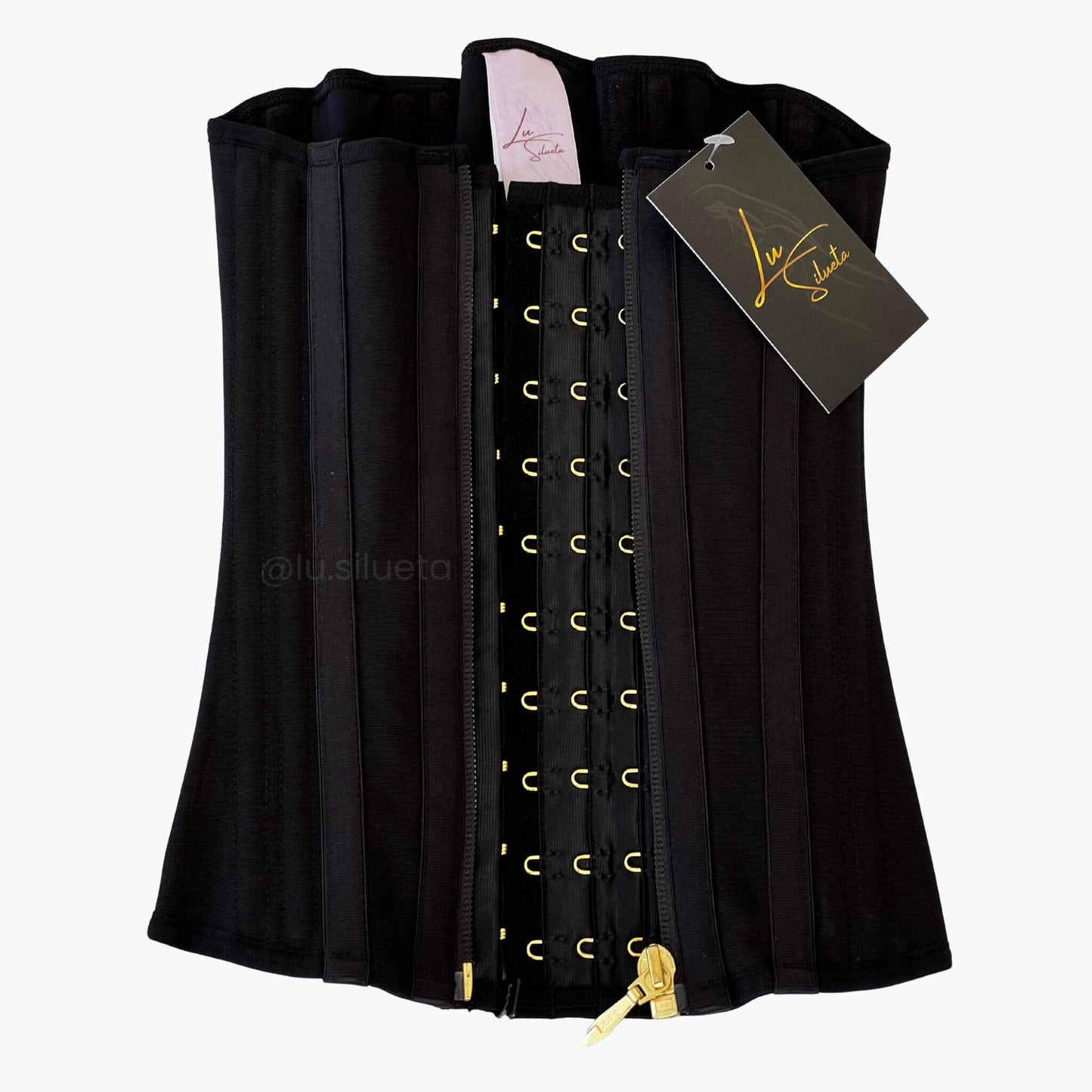 Cinturilla moldeadora 13 varillas cremallera dorada diseño premium Lusilueta