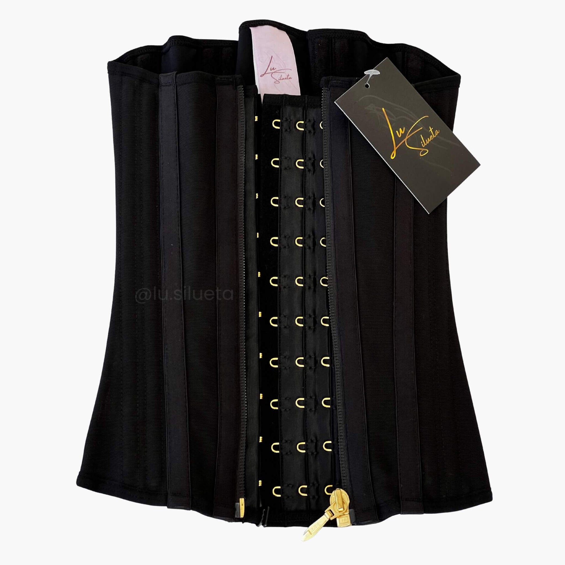 Cinturilla moldeadora 13 varillas cremallera dorada diseño premium Lusilueta