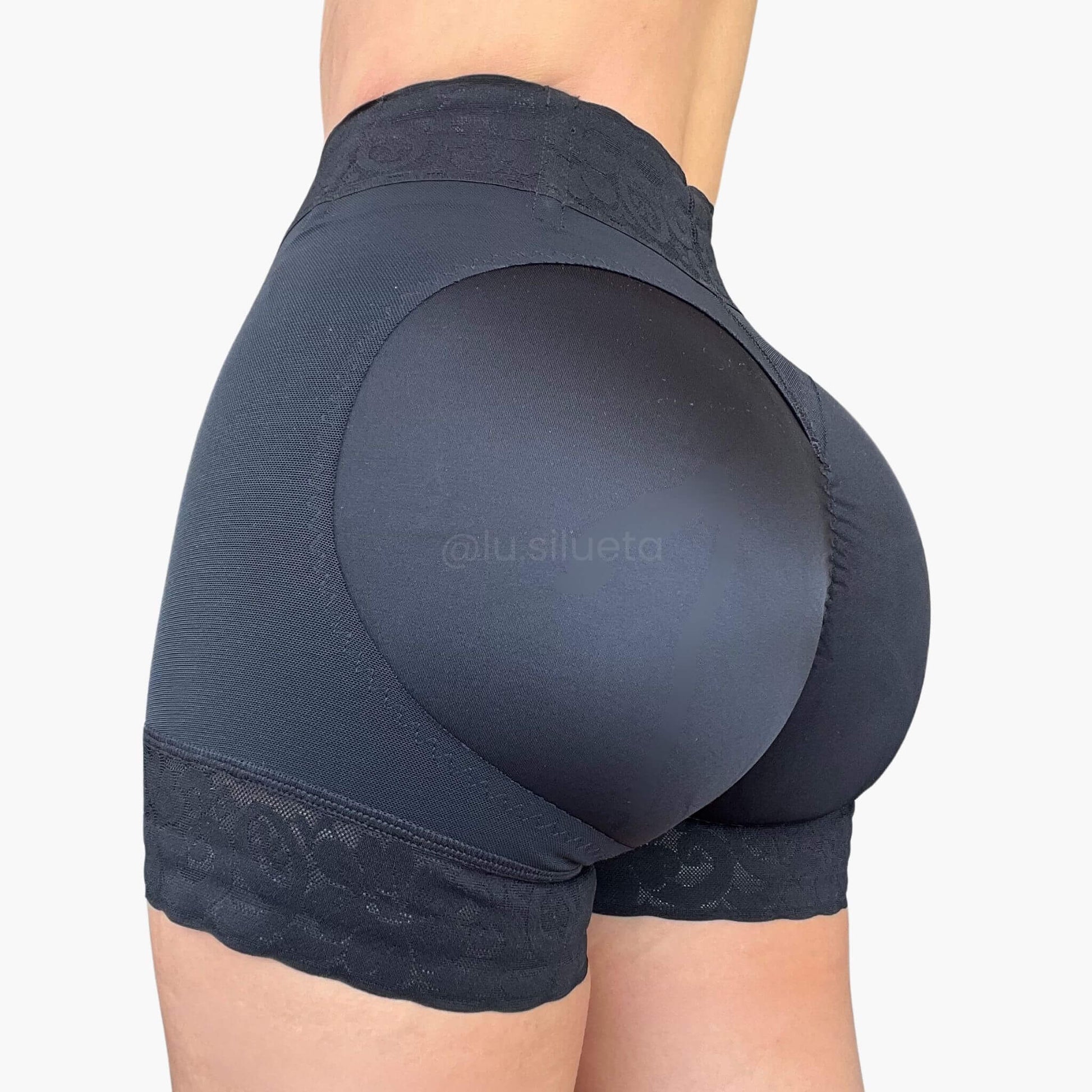 Short modelador corto estructura con costuras media compresión