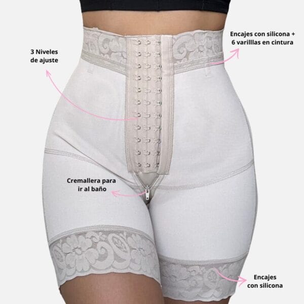Short Moldeador Levanta Cola Reloj de Arena, con 3 Broches de Ajuste - Imagen 2