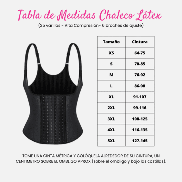 Chaleco de Látex con 25 Varillas, 6 Broches de Ajuste - Imagen 6